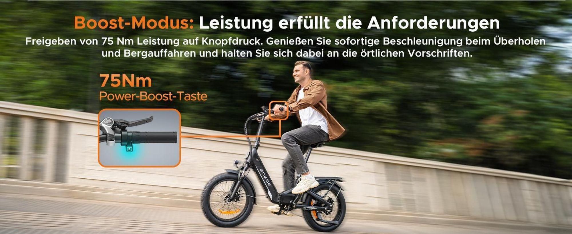 2025 Engwe L20 3.0 Boost E-Bike E-Bike Klappräder Herren Damen City E-BIKES E-Hollandräder Elektrofahrrad 135 km 8A-Schnellladung 75 Nm