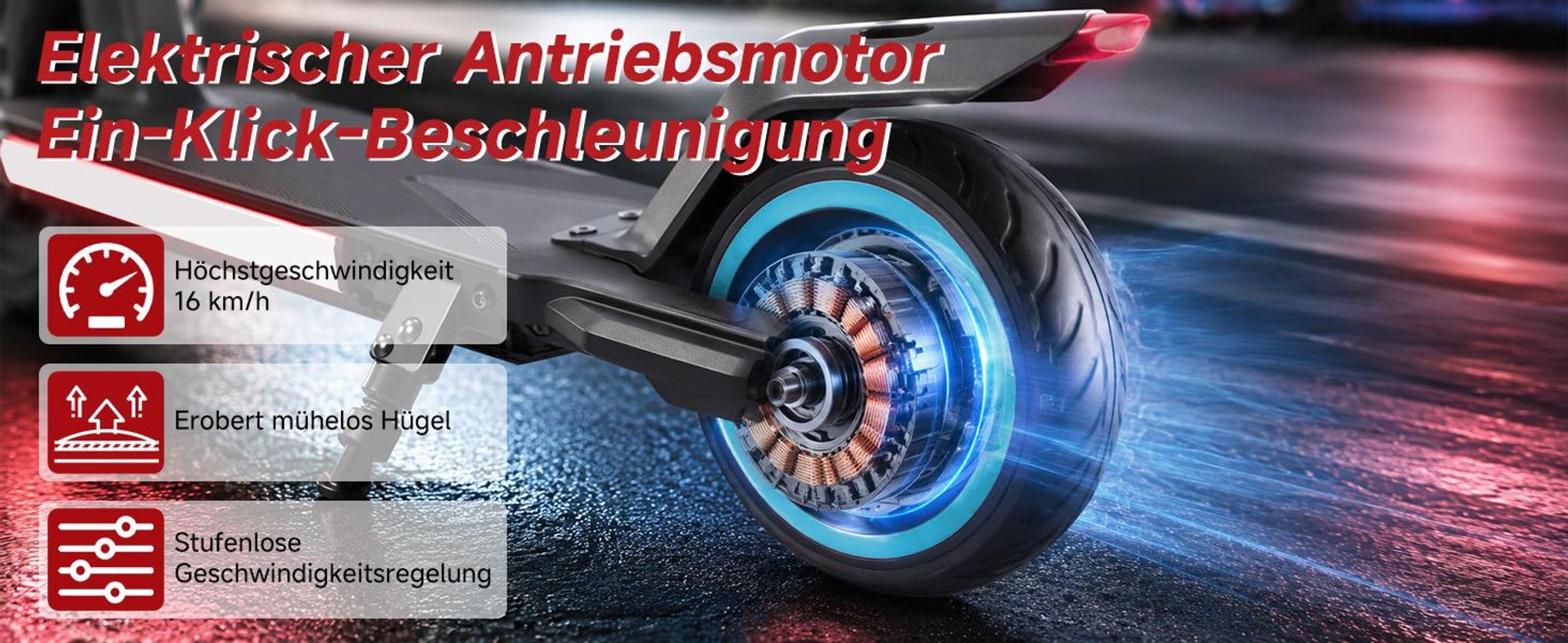 Kinder Elektroroller, 150W E-Scooter für Kinder, 16 km/h Kinderroller mit LED-Anzeige, RGB-Licht, Frontlicht, Doppelbremse, klappbar, 6,3 Zoll Vollgum