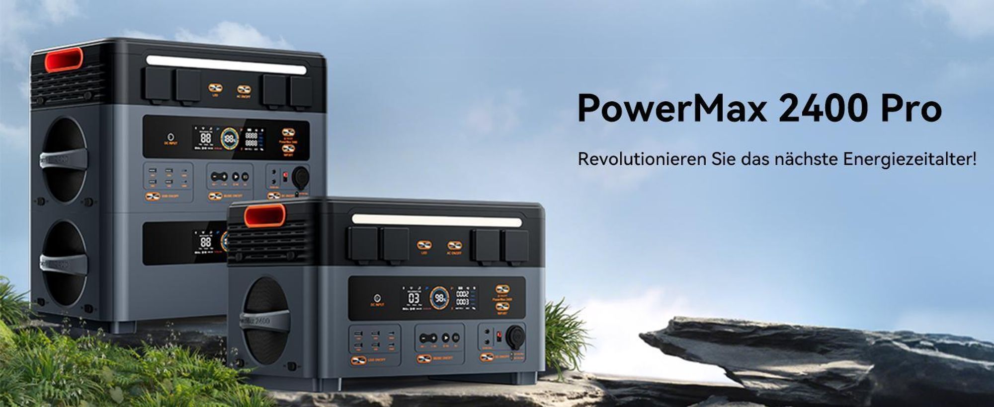 OSCAL BP2400Pro Erweiterungsakku 2016Wh LiFePO4, Zusatzakku für PowerMax 2400Pro