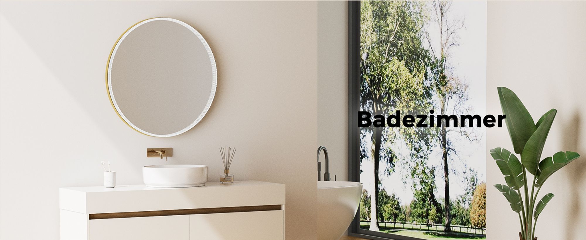 EMKE LED Badspiegel Rund 60cm mit Beschlagfrei und 3 Lichtfarben, Golden Badezimmerspiegel dimmbar Wandspiegel mit Touchschalter, Speicherfunktion, 3 stunden Energieeinsparung