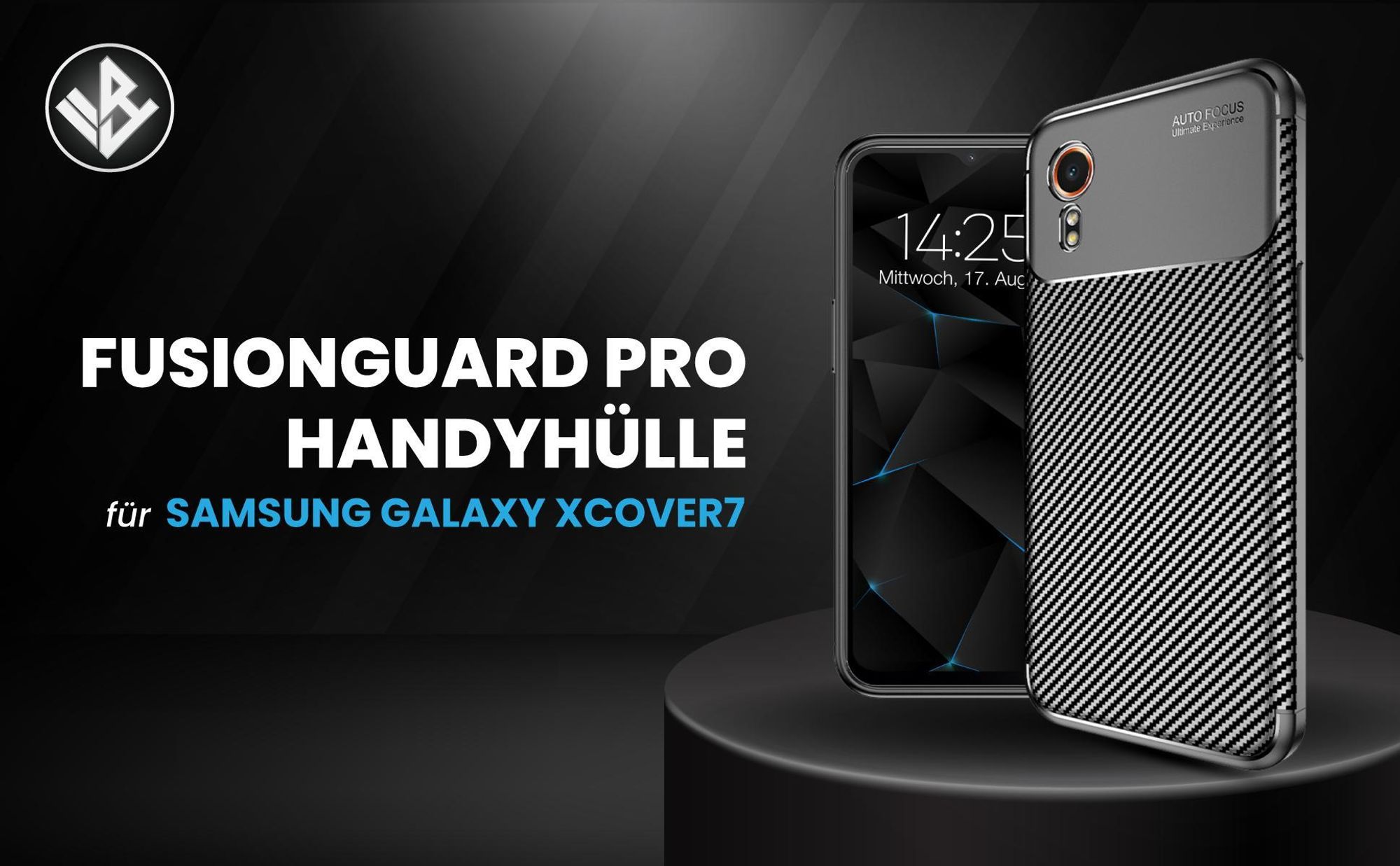 Schwarze ergonomische Schutzhülle für das Samsung Galaxy Xcover7