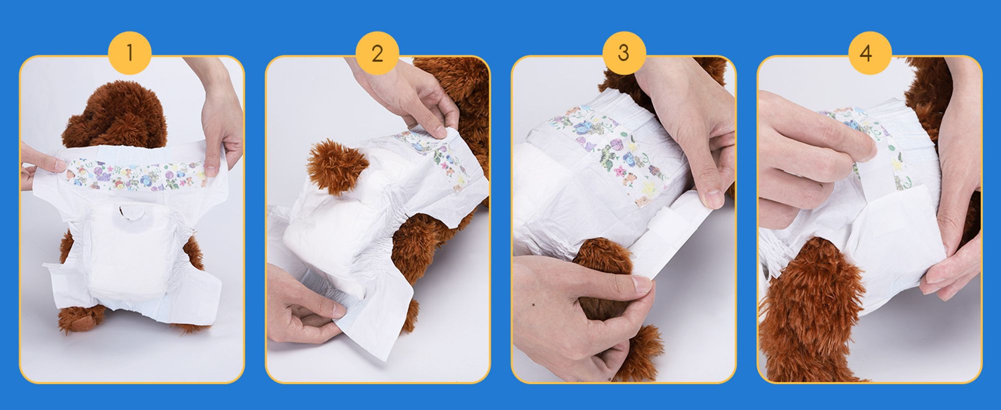 Hundewindeln für Hündinnen - Rüdenwindeln mit dehnbarem Bund Passend für Taille,12 Pack, XL,52.5*35CM