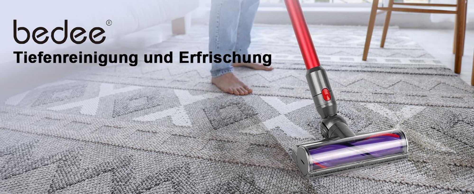 Bürste Kompatibel mit Dyson V7 V8 V10 V11 V15 Staubsauger, Bodenbürste Zubehör mit Direktantrieb Weiche-Reinigungsbürste, für kabellosen Staubsauger