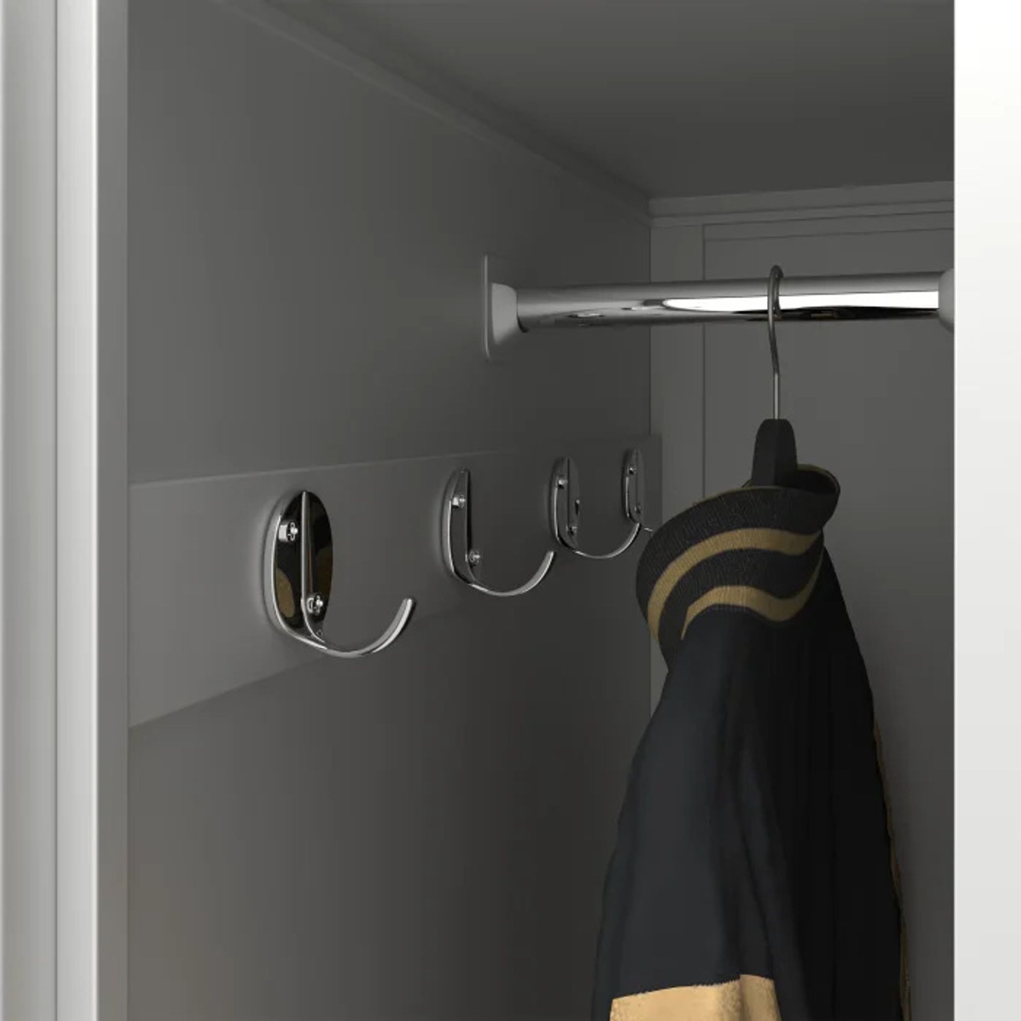 Stahlspind Garderobenschrank Spind Kleiderspind Doppelspind 2 Abteile Flügeltüren Trennwand Pulverbeschichtung 180 cm x 80 cm x 50 cm (H x B x T) Farbe: Weiß-Holzoptik