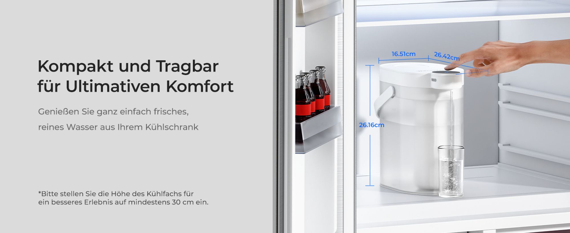 Waterdrop WD-ED11W Wiederaufladbarer Elektrischer Wasserfilterkrug, 3,5L Wasserenthärter Kalkfilter 3 Monate Langlebiger Sofortiger Dispenser