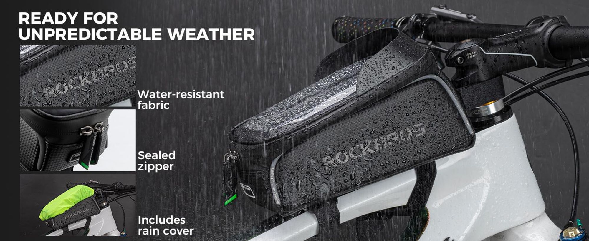 ROCKBROS Fahrrad Rahmentasche Wasserdicht Fahrradtasche Für 6,0' Bike Bag Handytasche