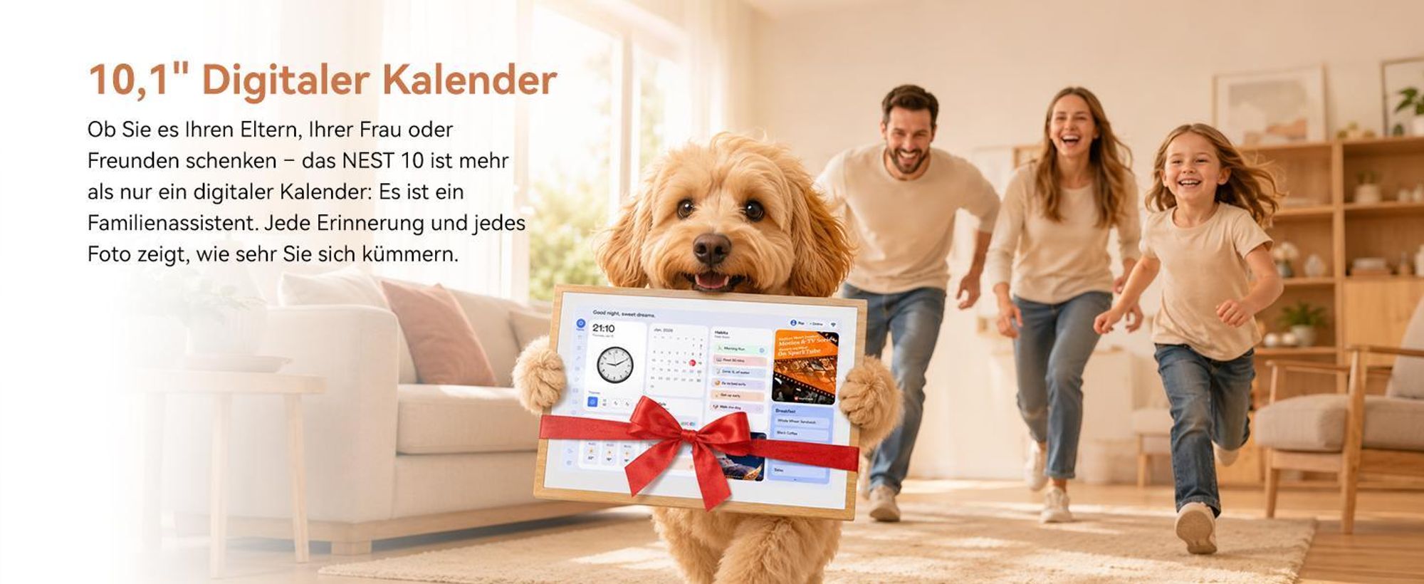 Blackview NEST 10, 10,1" Digitaler Kalender und Bilderrahmen mit Touch, WIFI, 1280x800, 16:10, Foto-Sharing, einzigartiges Geschenk für Paare