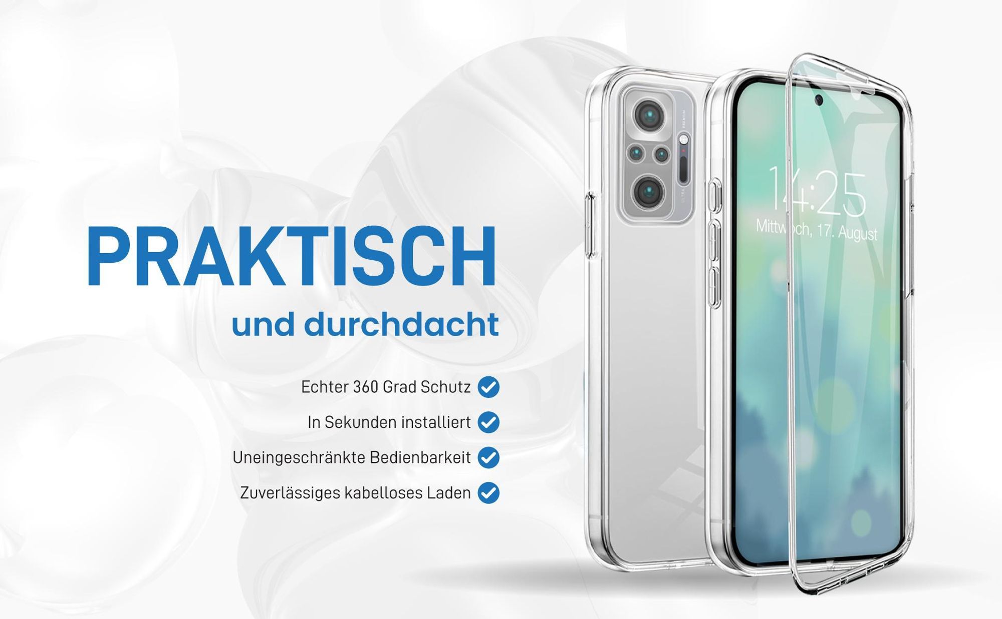 Rundum Schutz Hülle für Xiaomi Redmi Note 11 Pro mit Touchsensibilität