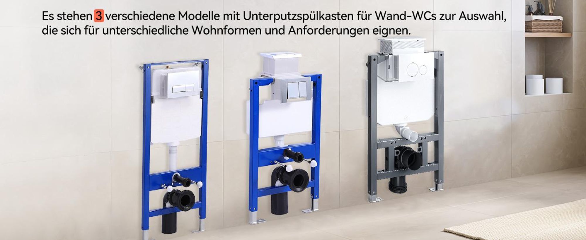 Vorwandspülkasten für Wand-WC