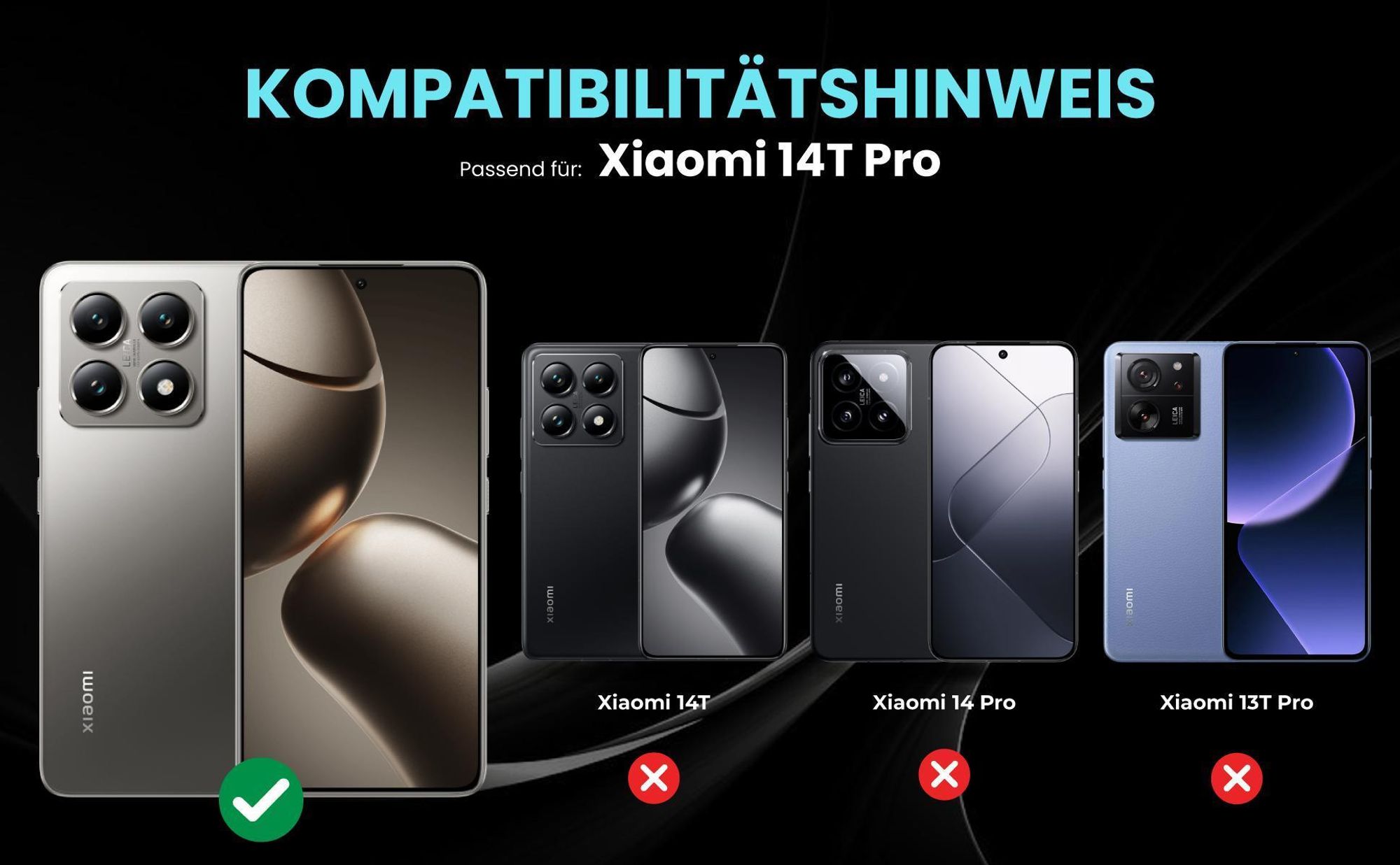 Kompatibilitätshinweise Hülle für Xiaomi 14T Pro