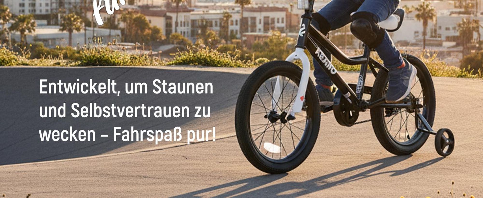 KEANO Kinderfahrrad mit abnehmbaren Stützrädern für kleine Fahranfänger