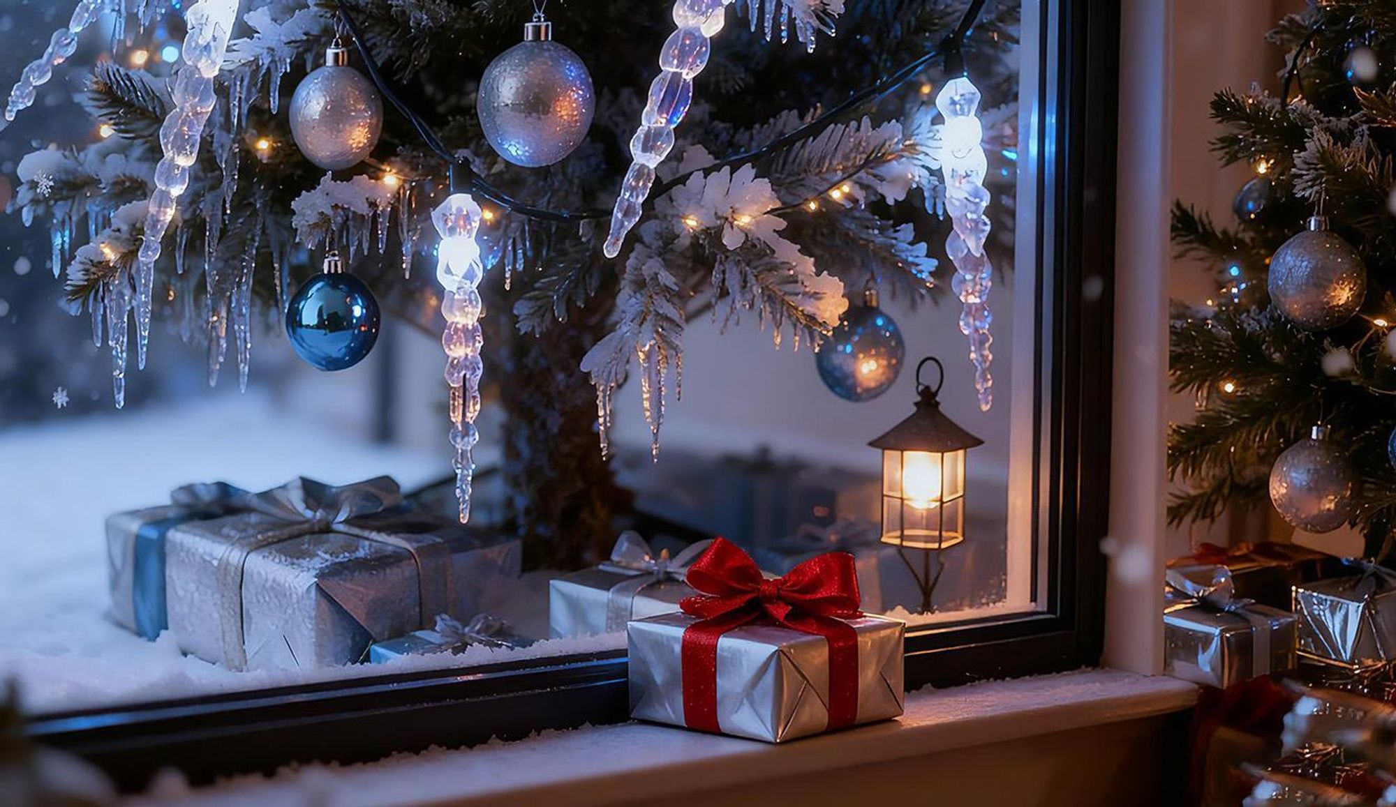 LED Lichterkette Weihnachtsbaum Lichterkette mit Warm+Kaltweiß funkelnden Eiszapfen 11 Modi/ 1,5m 8 Girlanden für 60cm - 150cm Tannenbaum