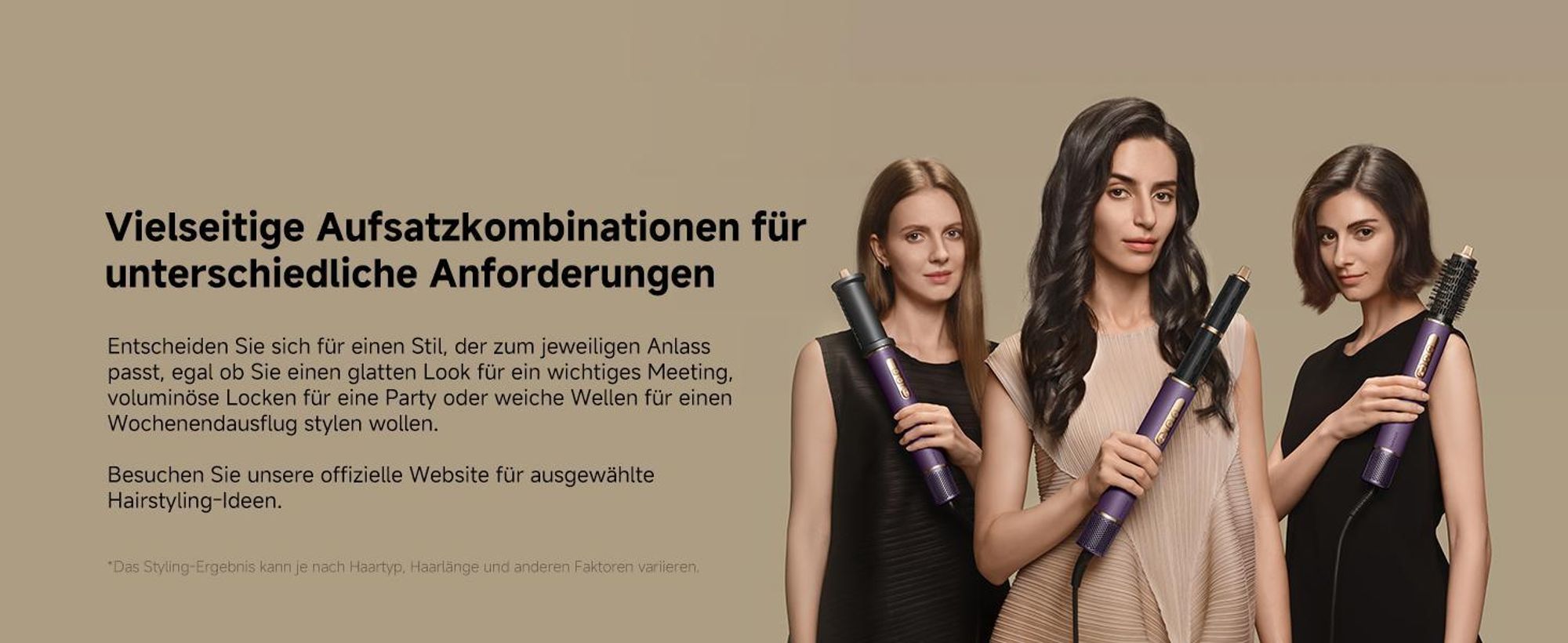 Dreame AirStyle Pro,7in1-Multistyler,Schnelltrocknend,2 Lockenaufsätze,Volumen für das Haar,glättende Bürste,Kräusel-Reduzierung,2026Neue Version,Lila