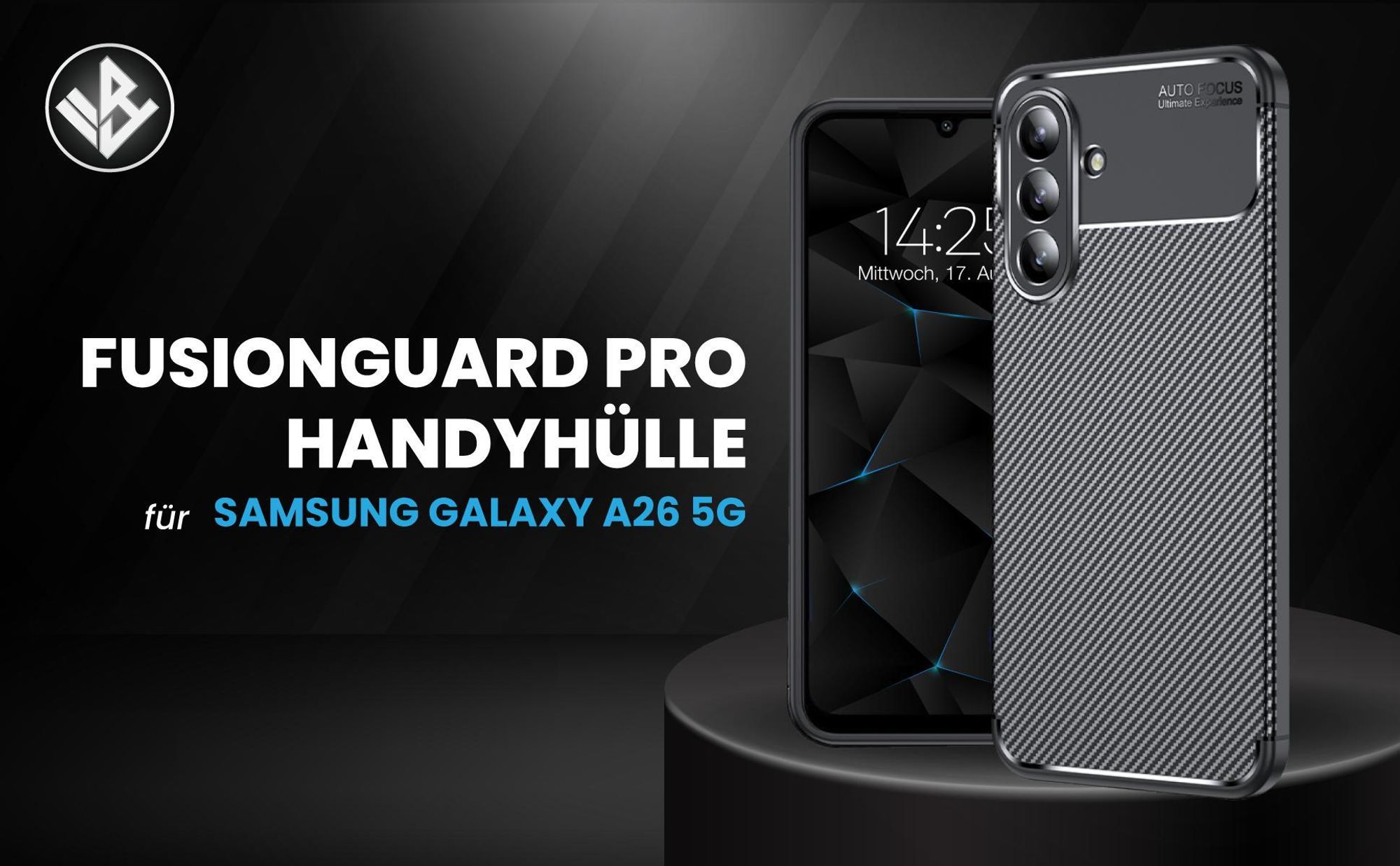 Schwarze ergonomische Schutzhülle für das Samsung Galaxy A26 5G