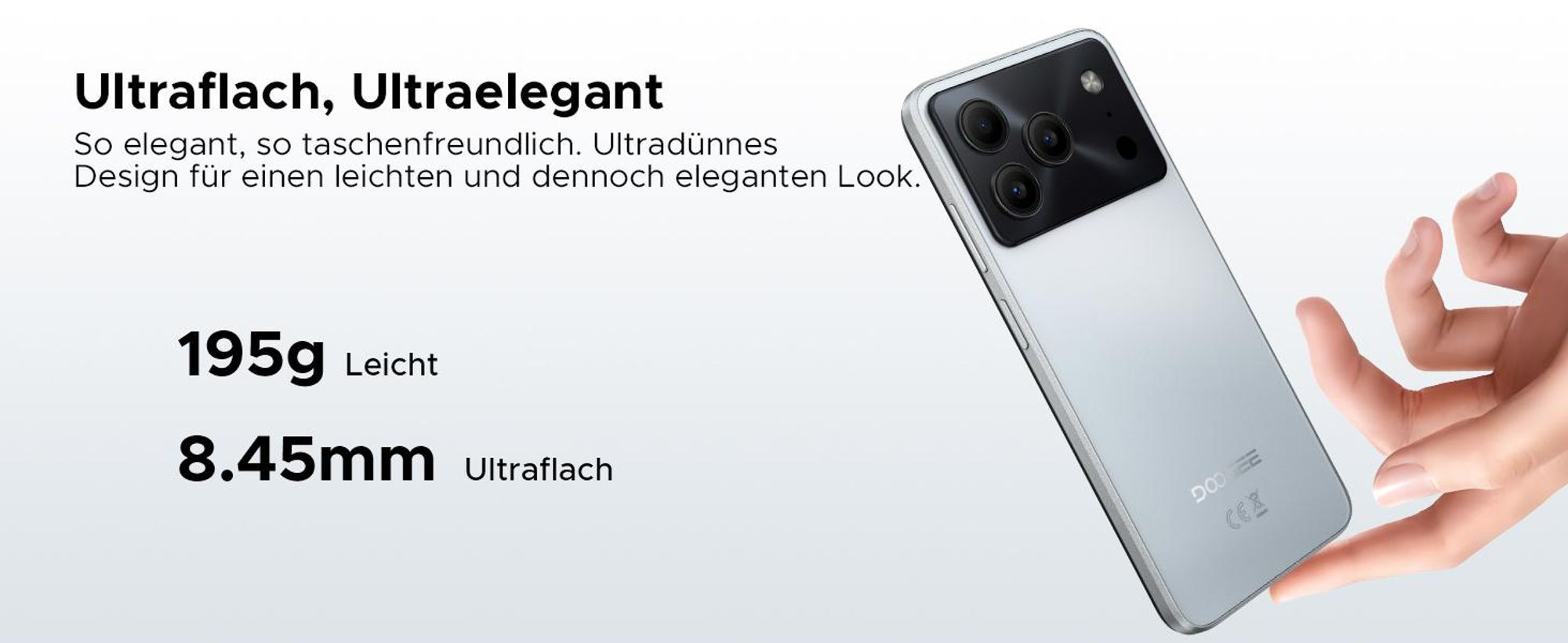 DOOGEE Note 56 Smartphone Handy, Android 16, 6,56" 90Hz HD+, 6150mAh Akku, 24GB RAM+64GB ROM, 4G Dual-SIM, 8MP, Gesichtserkennung, OTG, ohne Vertrag