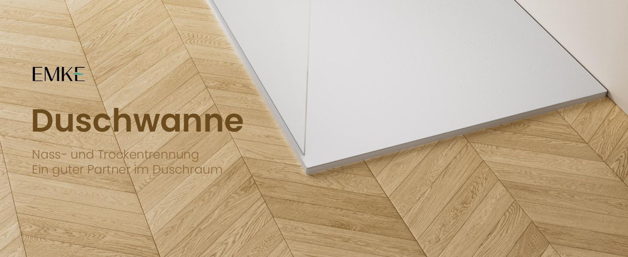 EMKE Duschwanne Flach Rechteckig 140x90cm Duschtasse mit Rutschfeste Struktur in Weißer Steinoptik
