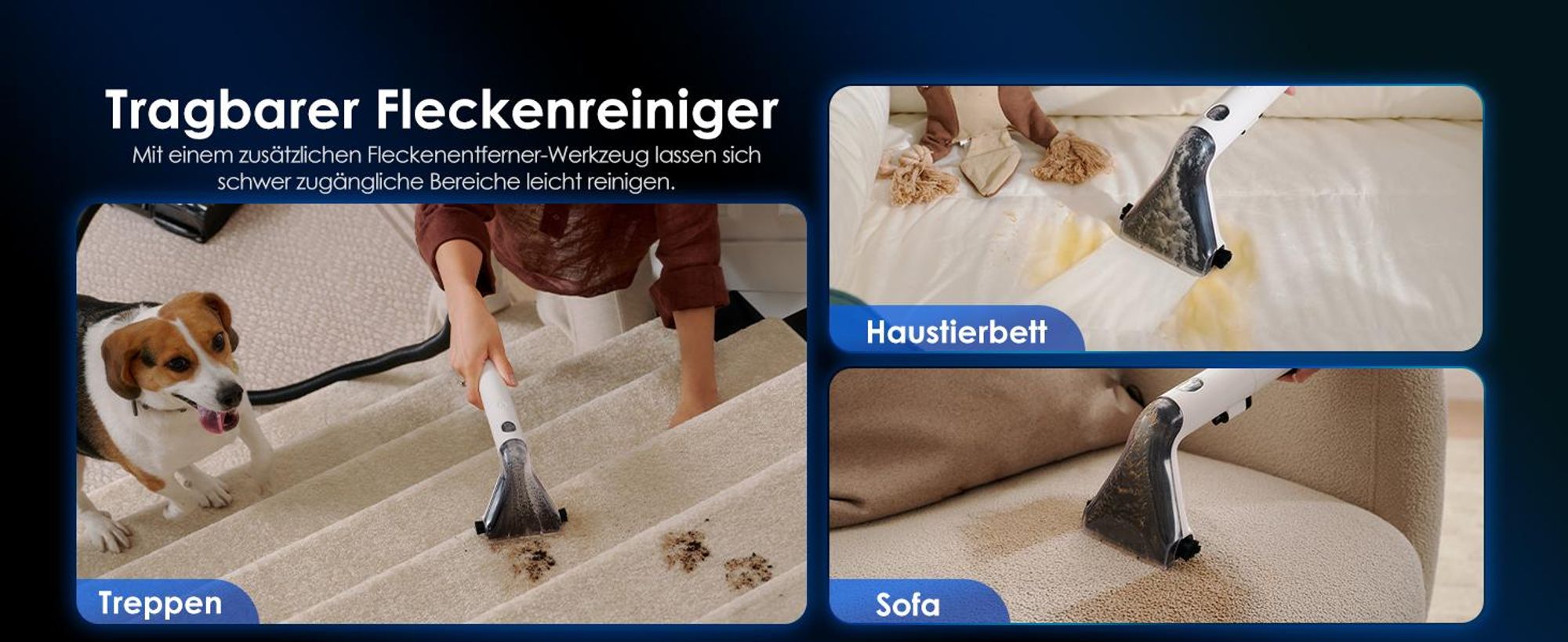 Tineco CARPET ONE Cruiser Teppichreiniger, Polsterreiniger Waschsauger mit 3-Stufen SmoothPower, DualCore Trocknung, FlashDry Selbstreinigung, iLoop