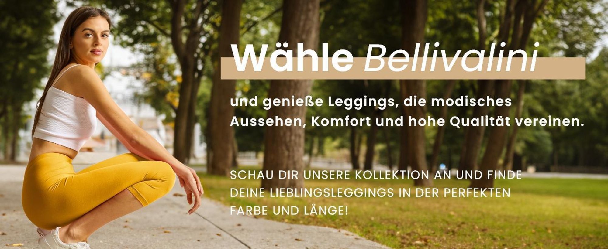 Bellivalini Damen Lange Leggings aus Viskose BLV50-147 (Orange, M)