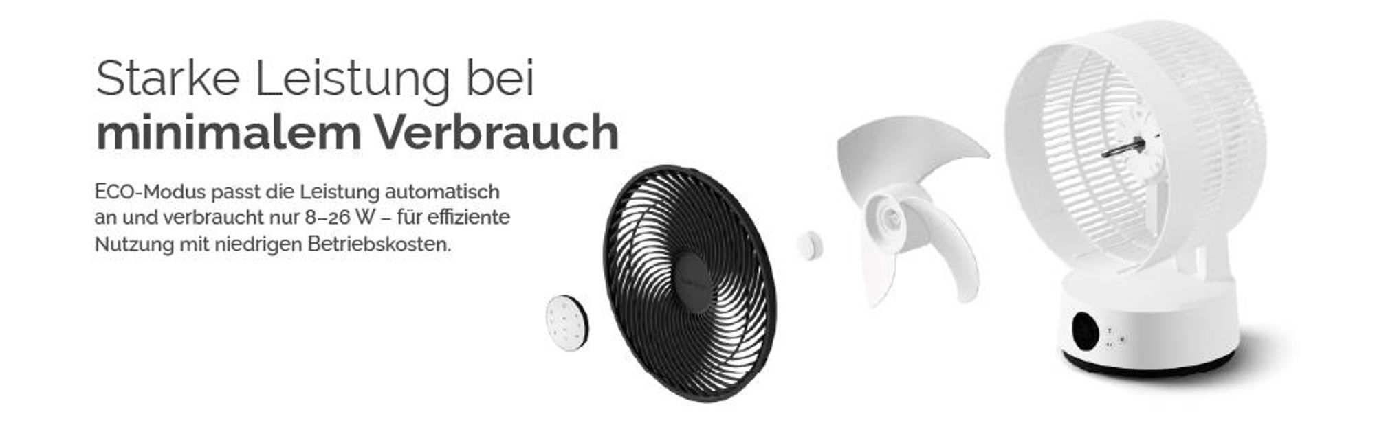 Sefte 10 Tischventilator (weiß/schwarz)