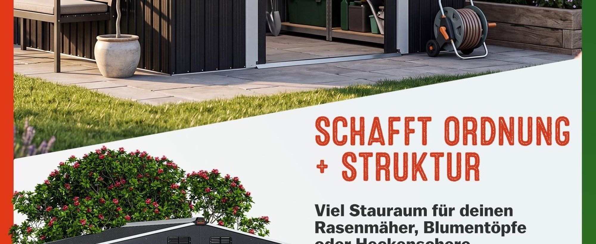 GARDEBRUK Gerätehaus XXL Metall 9m³ mit Fundament