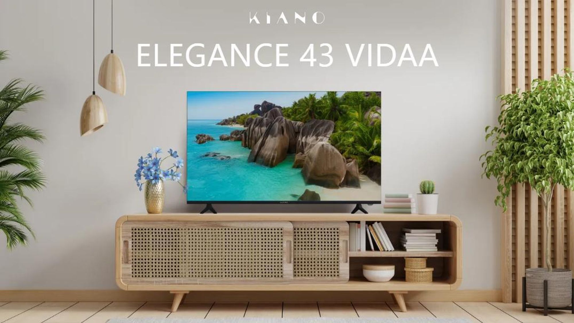 Kiano | Fernseher - 43 Zoll - Smart TV - HD 43" - LED - 4K UHD - 3840 x 2160px - VIDAA - WiFi - Miracast - PVR-Recorder - Tuner DVB-T2/S2