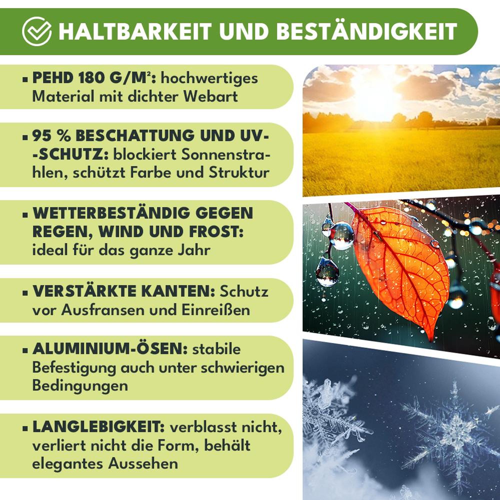 KRUMAD Balkon Sichtschutz 0,9m x 5m Wetterfest 95% Schattierung Schattierung 180g/m² PEHD UV- & Windschutz, Schnur Anthrazitgrau