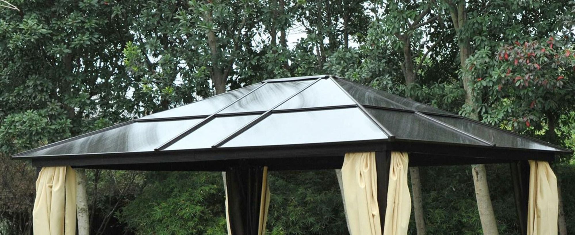 Outsunny Pawilon Ogrodowy Pawilon Aluminiowy Namiot Imprezowy Namiot Ogrodowy z Półprzezroczystym Dachem PC 420 x 360 x 275 cm