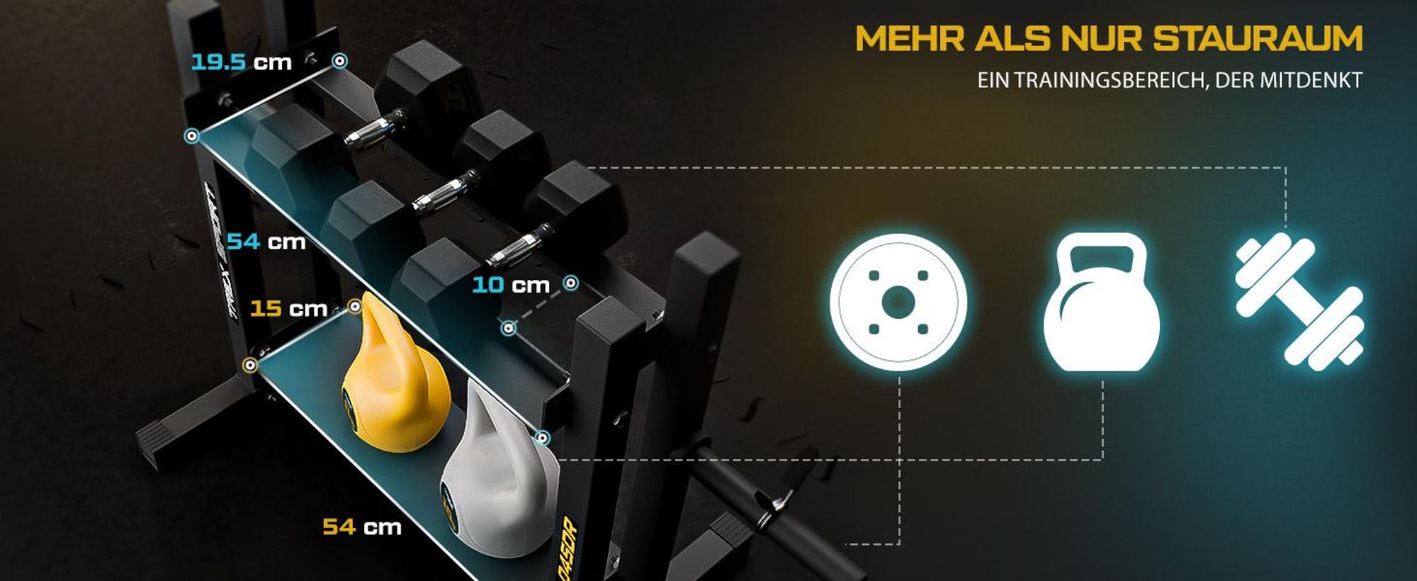 TREX SPORT Hantelablage Gewichteständer TX-045DR | Stahl Hantelständer für Hantelscheiben, Kurzhanteln, Trainingszubehör | rutschfest, bis 320 kg