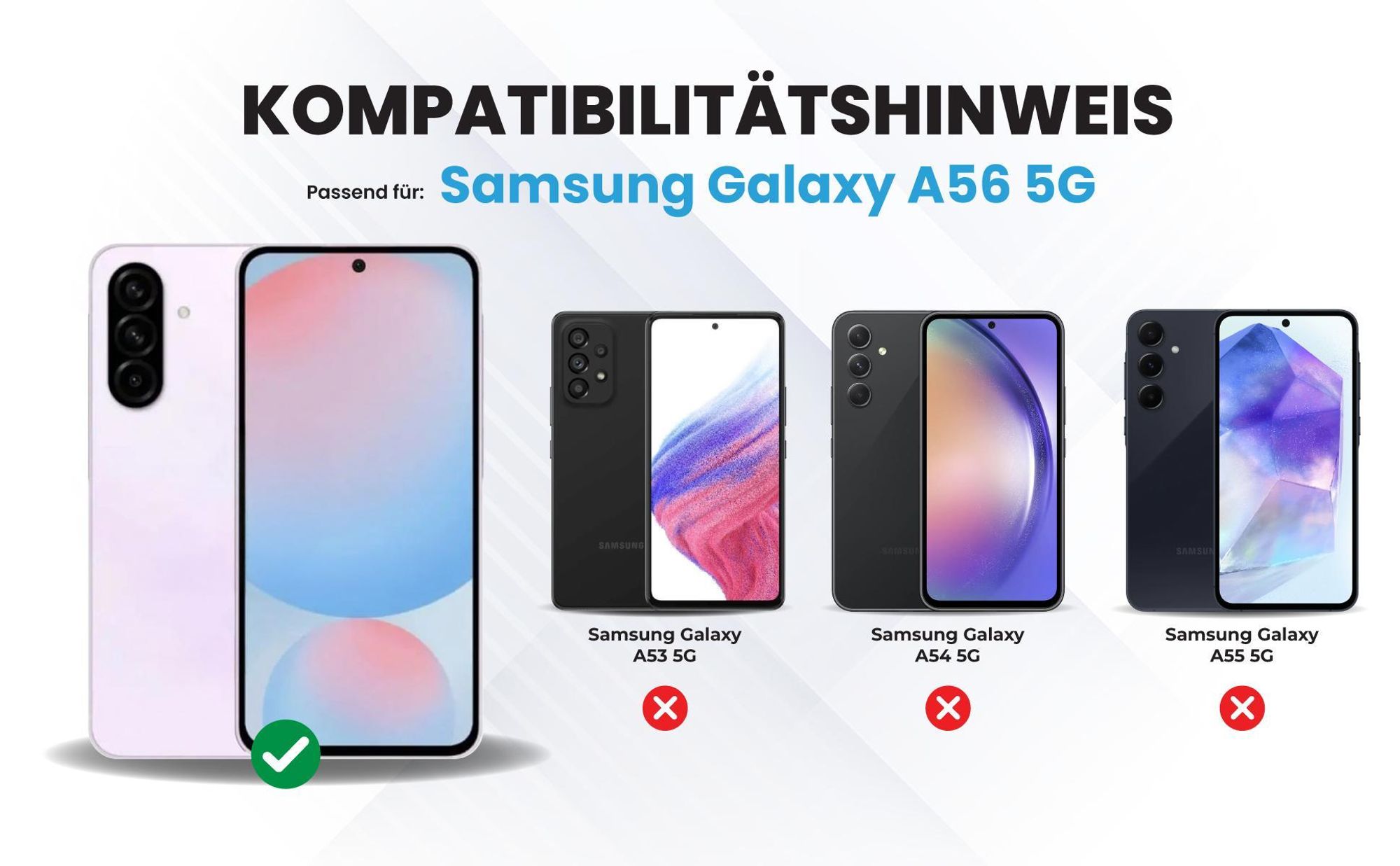 Kompatibilitätshinweise Hülle für das  Samsung Galaxy A56 5G