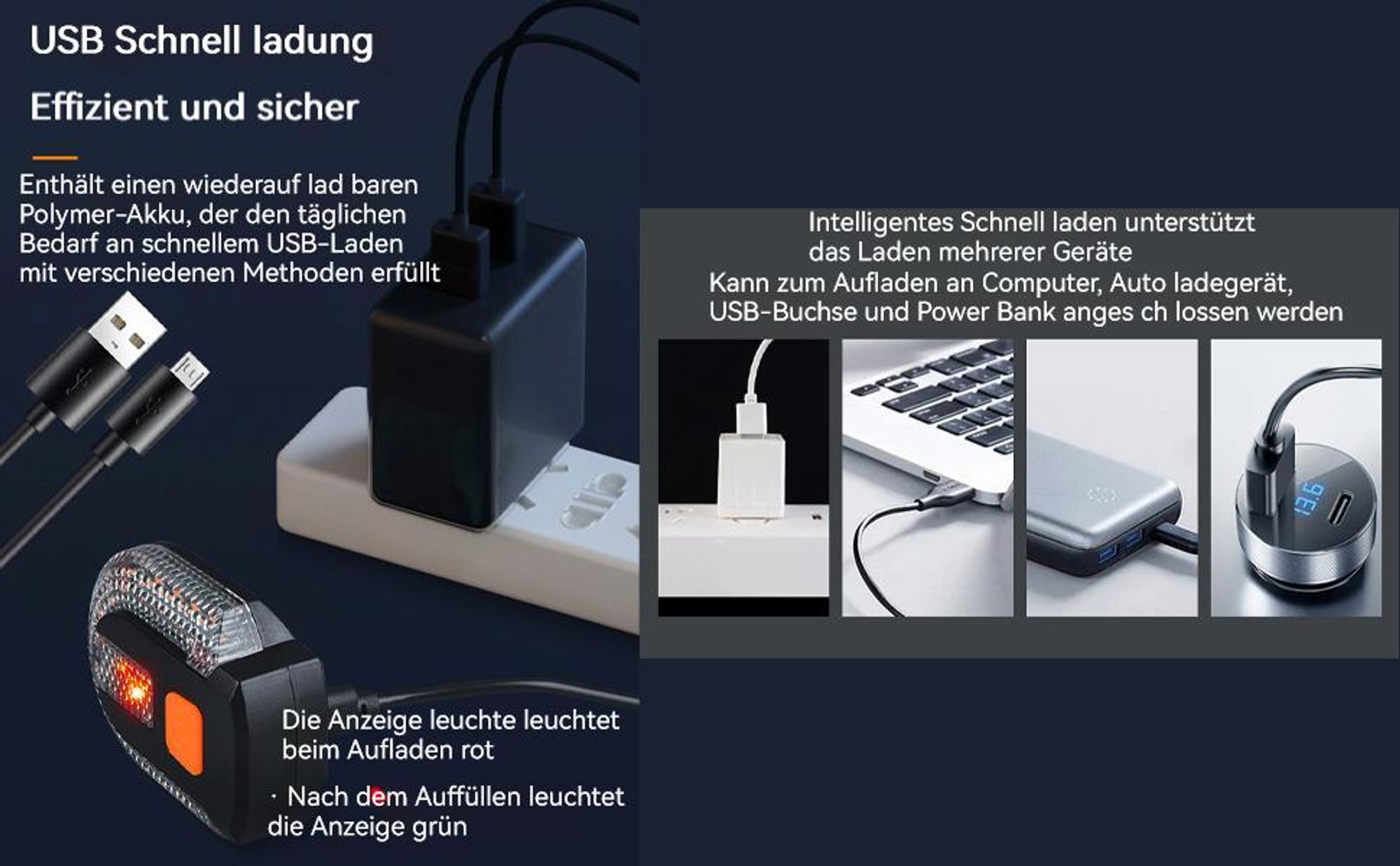 Fahrradrücklicht mit Blinker und Kabelloser Fernbedienung, LED Fahrrad Rücklicht Hinten USB Aufladbar, IPX6 Wasserdicht für E-Scooter, MTB, Rennrad