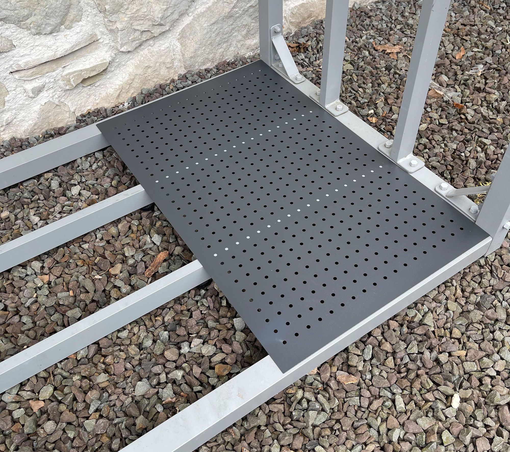 Metall Kaminholzregal Außen 130 x 70 x 185 cm, Pro - 40 mm Stahlprofil, Anthrazit, Wetterfest, Kapazität 1,6 m³ (2,5 SRM), L Garten Kaminholzunterstand Stapelhilfe
