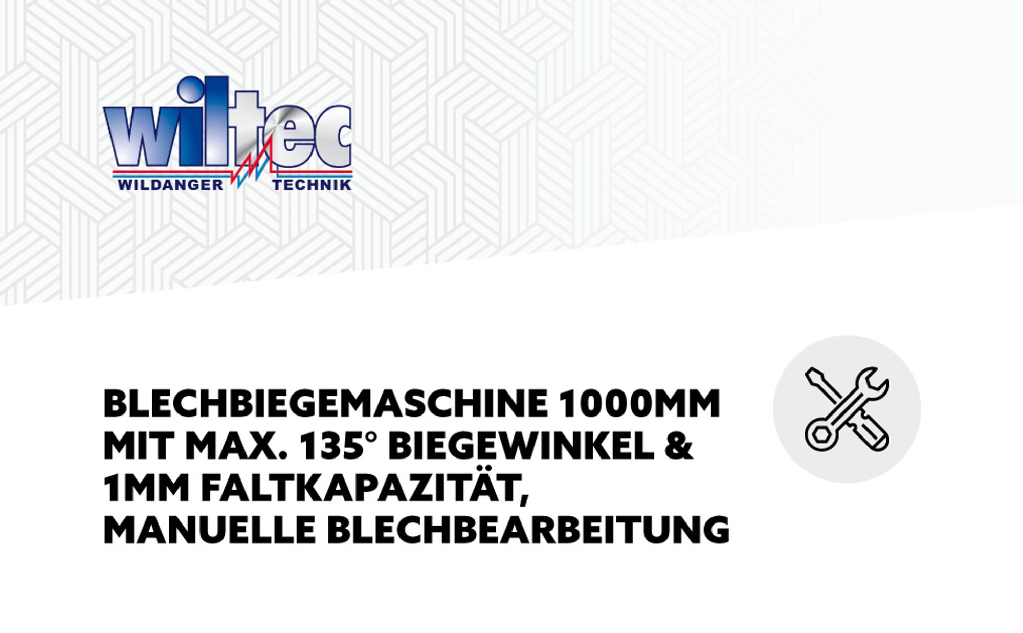 Wiltec Blechbiegemaschine 910 mm Arbeitsbreite, max. 135° Biegewinkel, Abkantbank zum Blech Abkanten aus Gusseisen in Blau und Grau