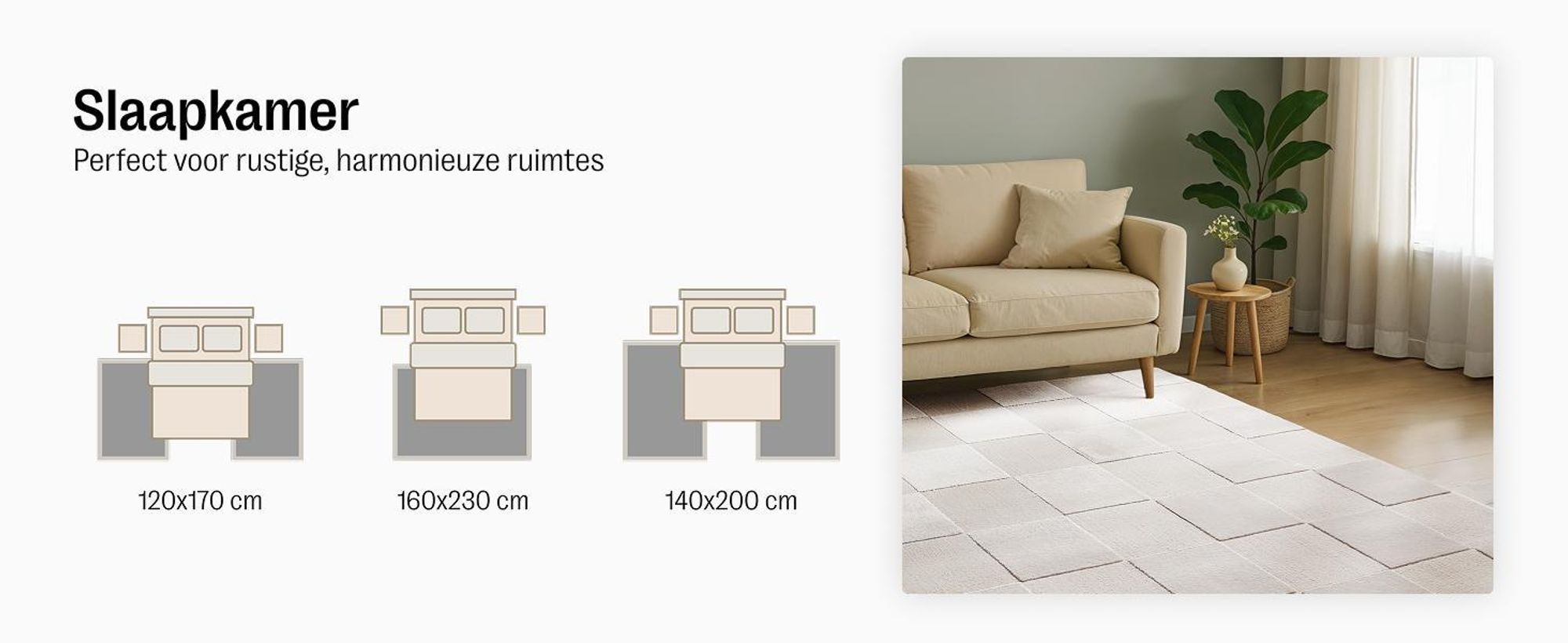 benuta vloerkleed woonkamer Claire Gris 160x230 cm woonkamer  tapijt, rechthoekig, modern patroon, korte pool, Scandinavisch