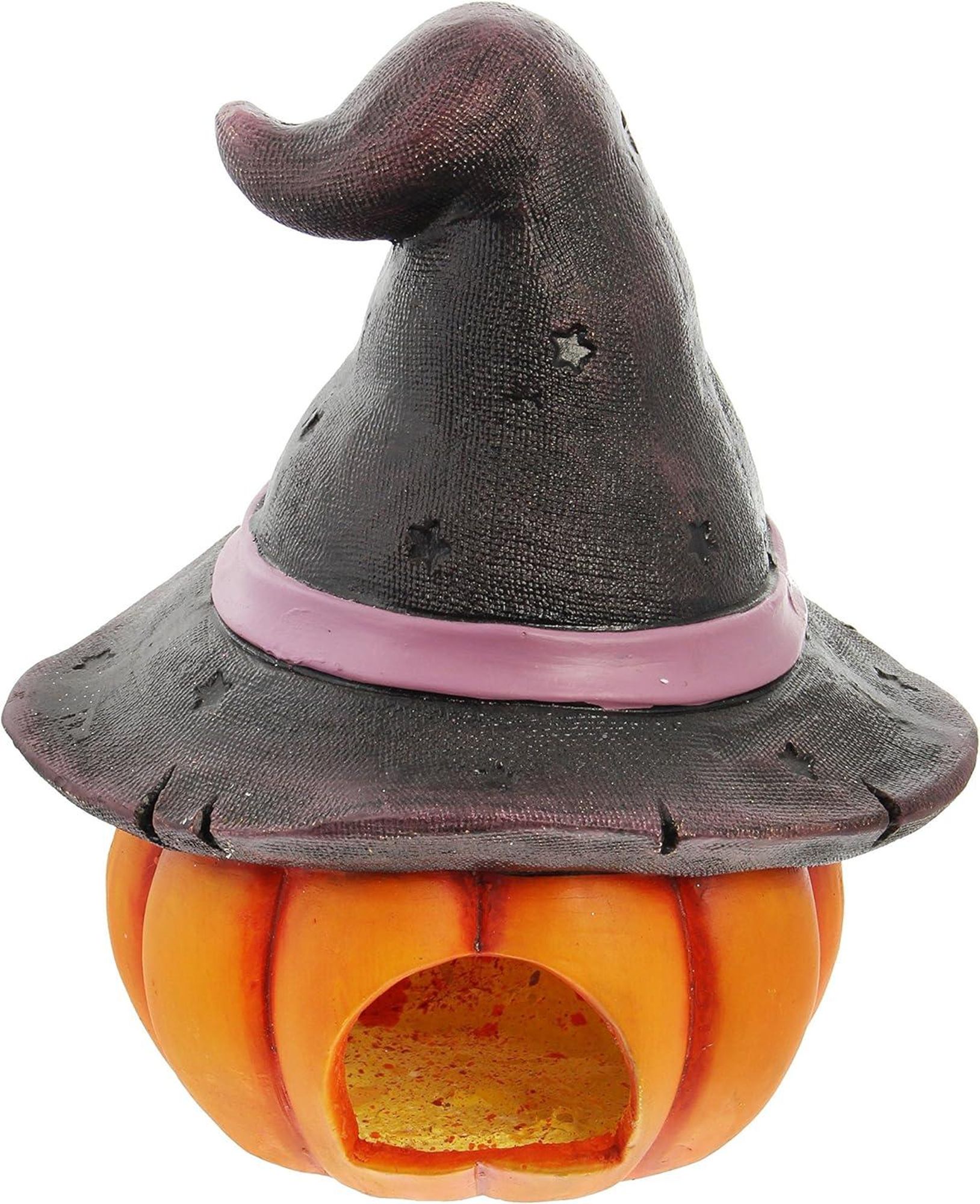 Kürbis-Windlicht Hexenhut, schöne schaurige Halloween Dekoration, vielseitig einsetzbar