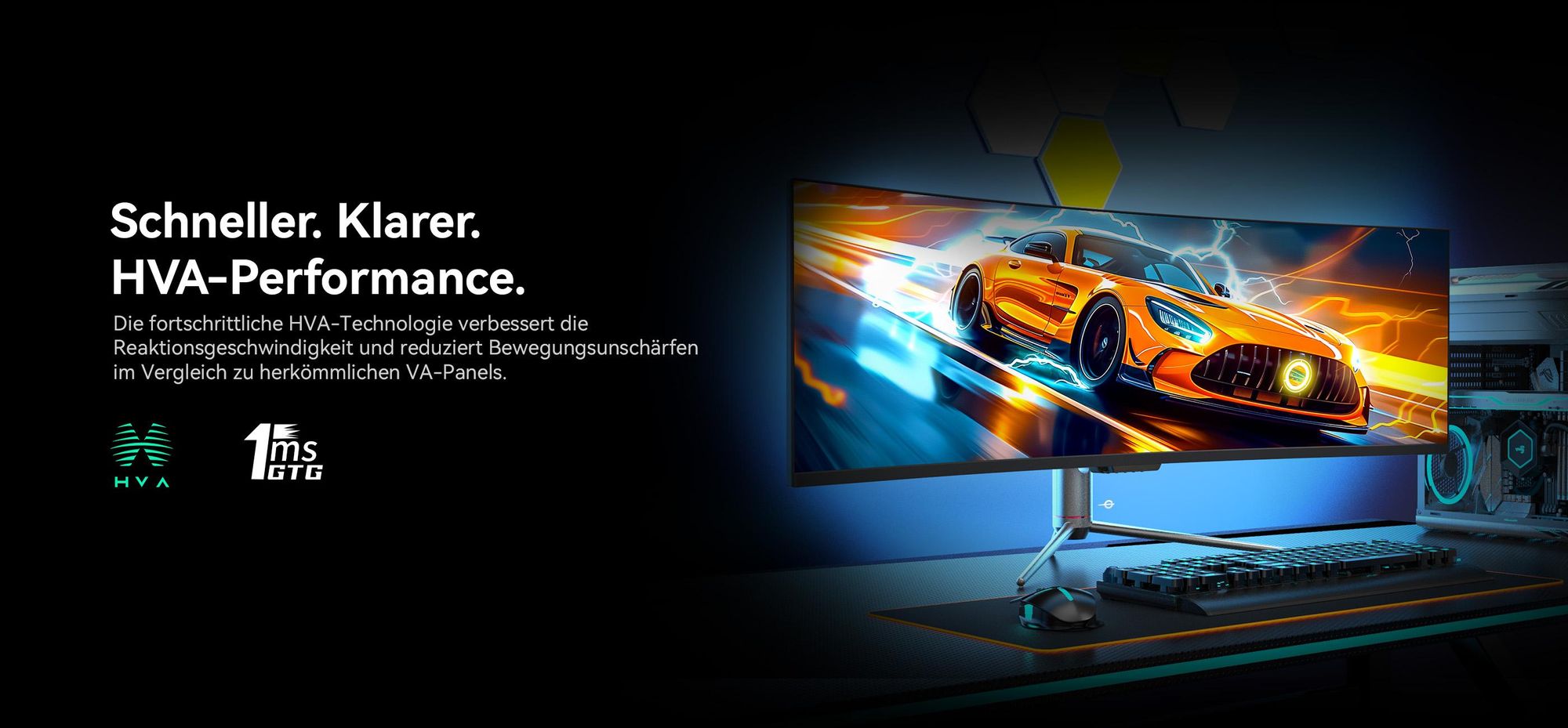 TITAN ARMY C49C1S: 49" Curved Gaming Monitor, 32:9 Dual QHD, 240Hz, 1ms, HDR400, USB-C 65W, KVM