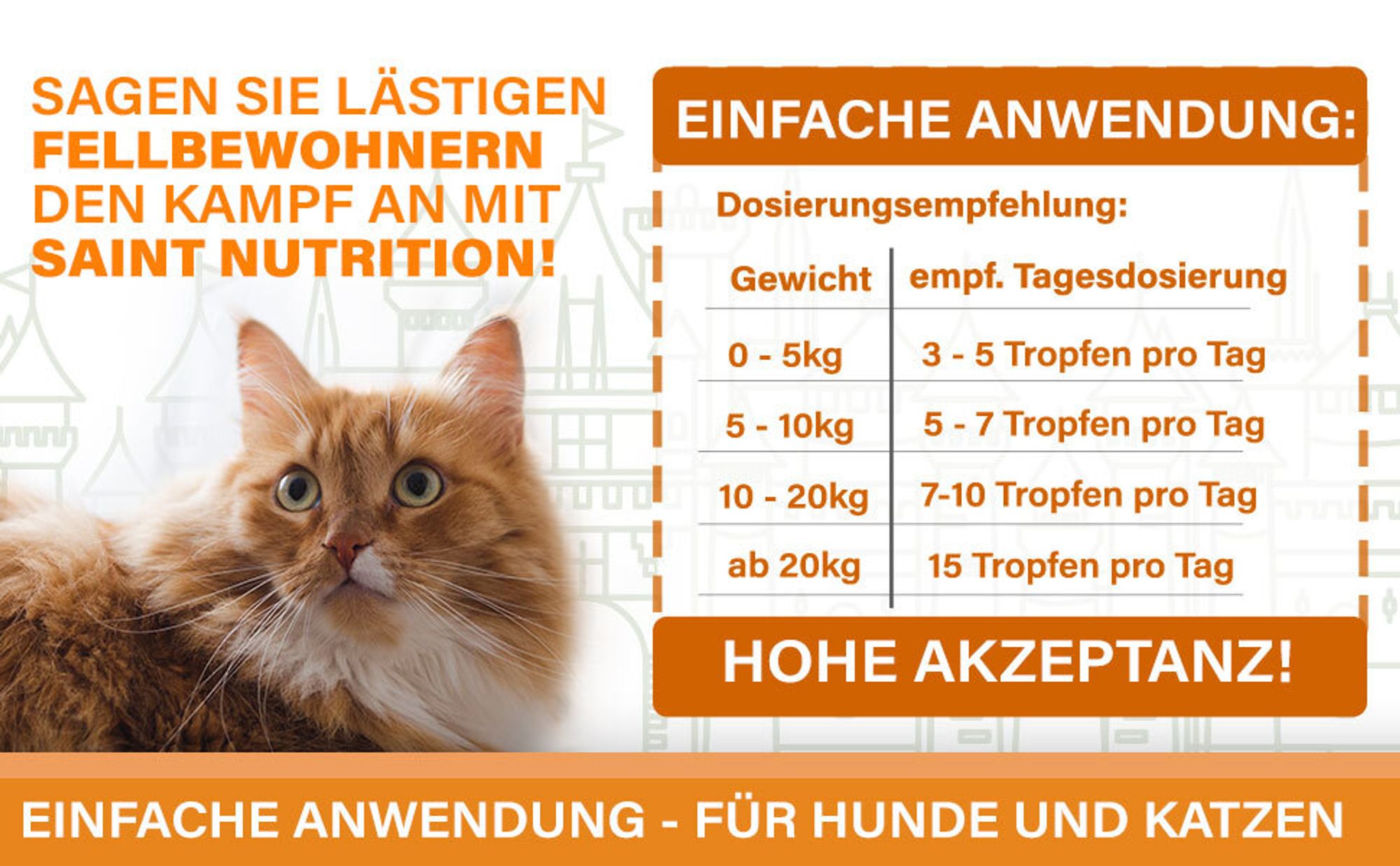 Saint Nutrition® Zeckenschutz ÖL – zum Schutz vor Zeckenbefall – für Hunde und Katzen – Zeckenschutz Hund – keine Zecken – Zecken Liquid - 50 ml