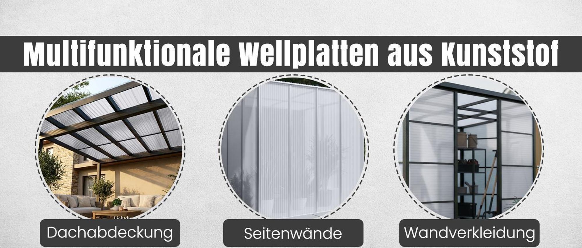 LP Projekt Wellplatte Trapez 90 x 250 cm - 5Stk.