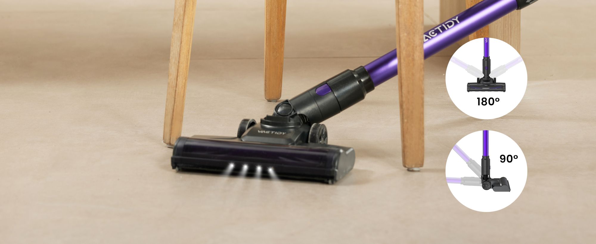 Bezprzewodowy odkurzacz Vactidy V8 Pro 35000 Pa, odkurzacz akumulatorowy 8 w 1, 45-minutowy samostojący odkurzacz ręczny do dywanów, sierści zwierząt, drewna i twardych podłóg