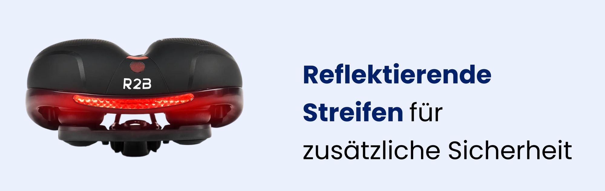 R2B Fahrradsattel Gel mit Reflektor Fahrradsitz Gelsattel Fahrrad Sattel ergonomische Form Radsattel Cityrad Herren Damen