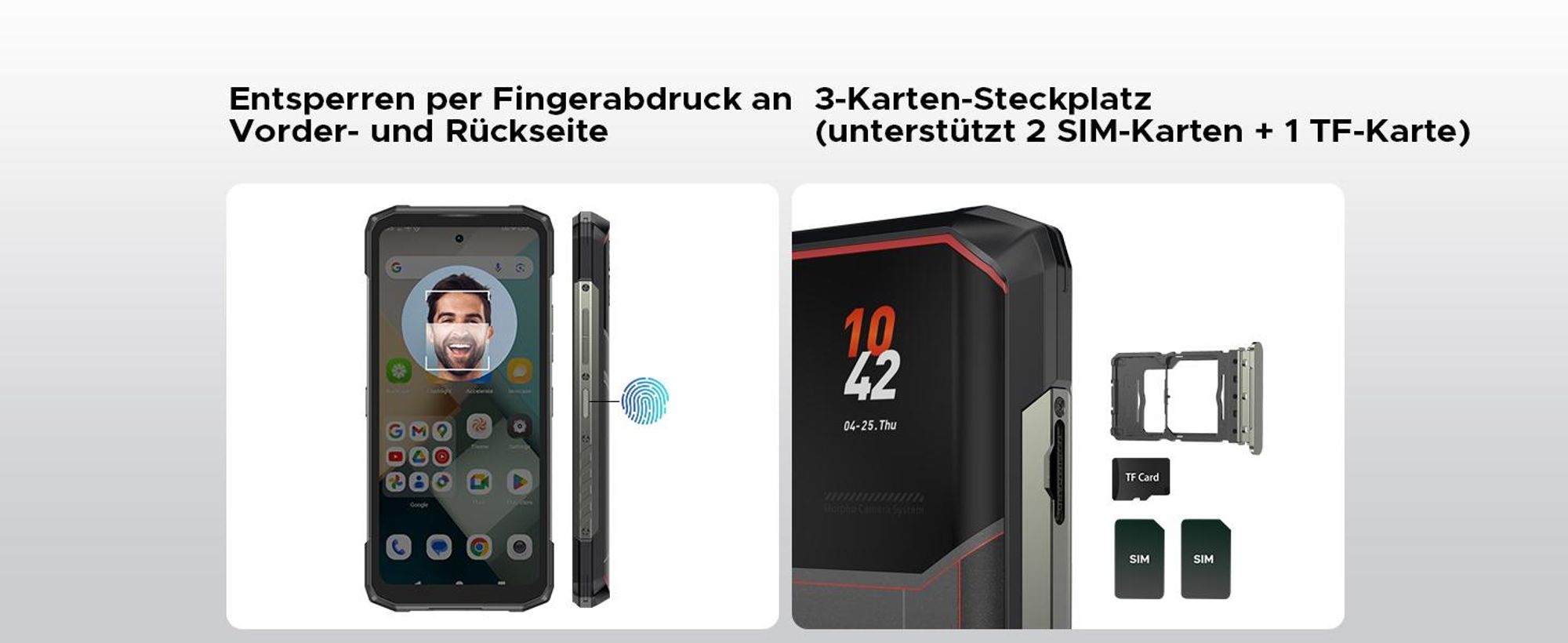 DOOGEE Blade20 Ultra Smartphone Handy, 1,54" Zusatzdisplay, 10300mAh Akku, 8GB+512GB, 6,6" 90Hz, 50MP, NFC, Fingerabdruck, IP68, ohne Vertrag