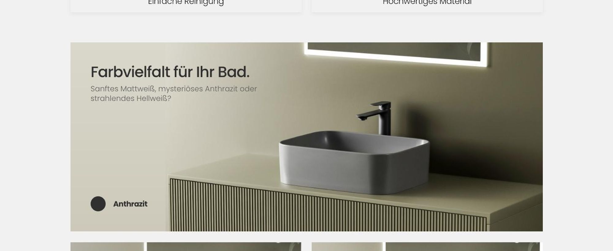 EMKE Aufsatzwaschbecken rechteckig 610 x 380 x 150mm Matt Dunkelgrau Waschbecken aus Keramik Ohne Armaturloch – Ideal für Wand- & Hocharmaturen