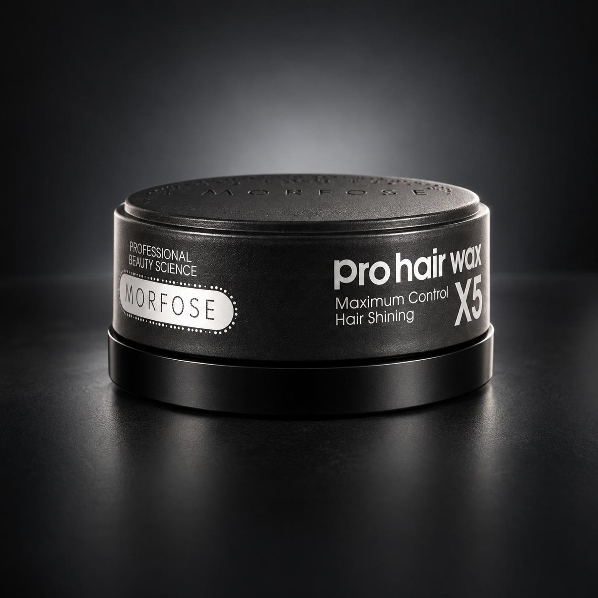 Morfose Pro Hair Wax X5 Black 150 ml – Haarwachs für maximale Kontrolle und glänzendes Finish, Styling Wax für Herren