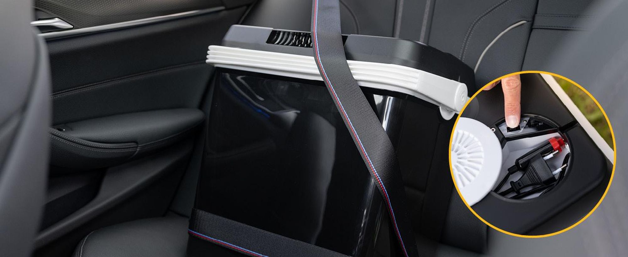 TZS First Austria - Kühlbox 32L elektrisch 12V 230V Anschluss für Auto & Steckdose - Thermoelektrisch - Schwarz