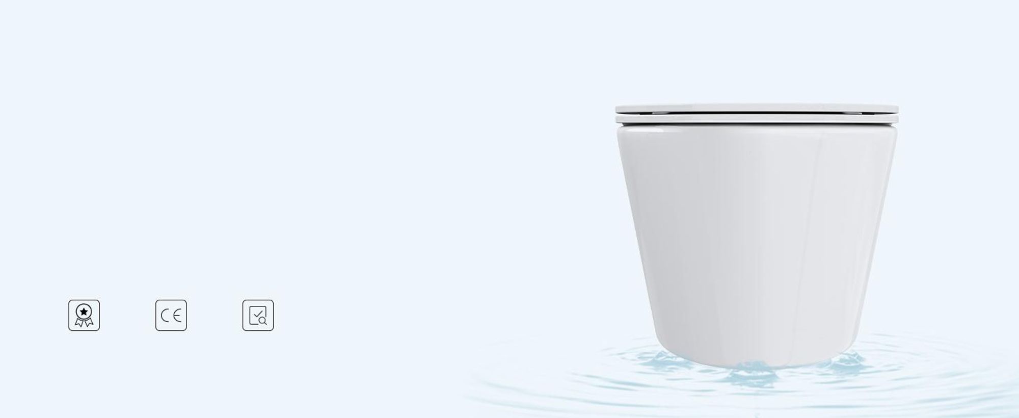 doporro Hänge-WC mit Bidet Funktion Weiß Wand-WC Toilette mit Soft-Close Spülrandloses aus Keramik Hänge-Toilette Aachen601