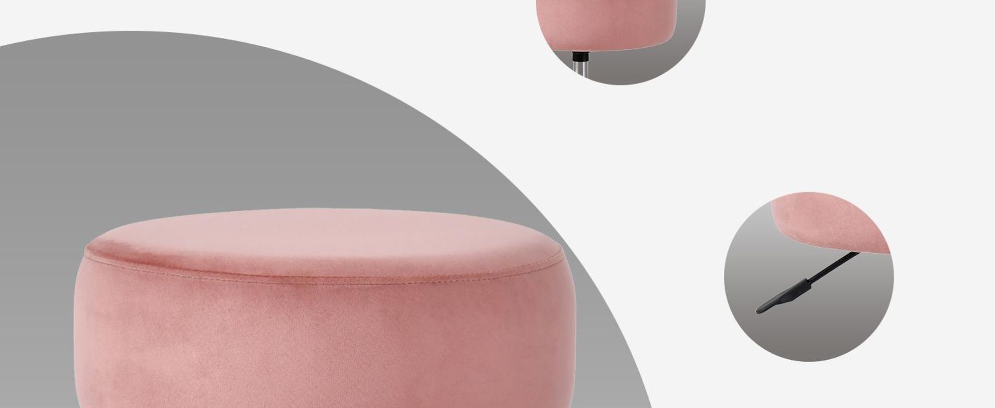 Duhome otočná stolička s nastavitelnou výškou sametový make-up stolička sedák stolička s čalouněním barová stolička otočná do ložnice obývací pokoj bistro, růžová