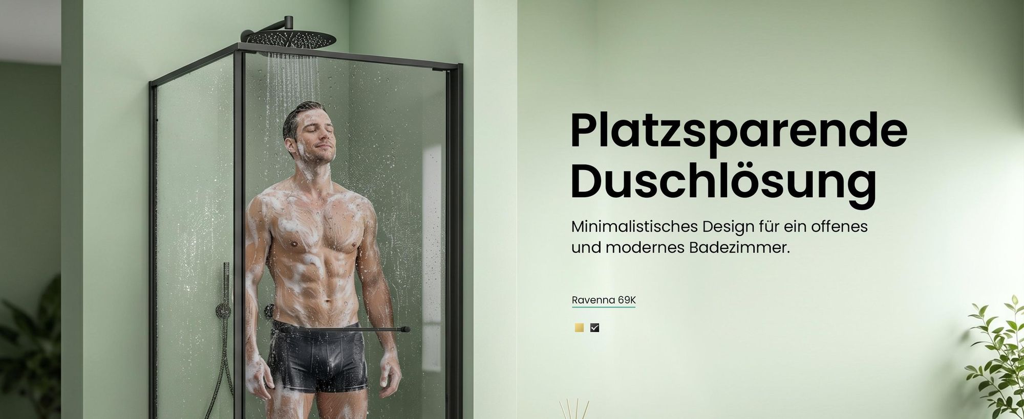 Mai & Mai Duschkabine Eckeinstieg 75x75 cm mit Schiebetür nach innen, Eckdusche Duschabtrennung 195cm Höhe, 6mm ESG-Sicherheitsglas Nano-Beschichtung Ravenna69K Schwarz