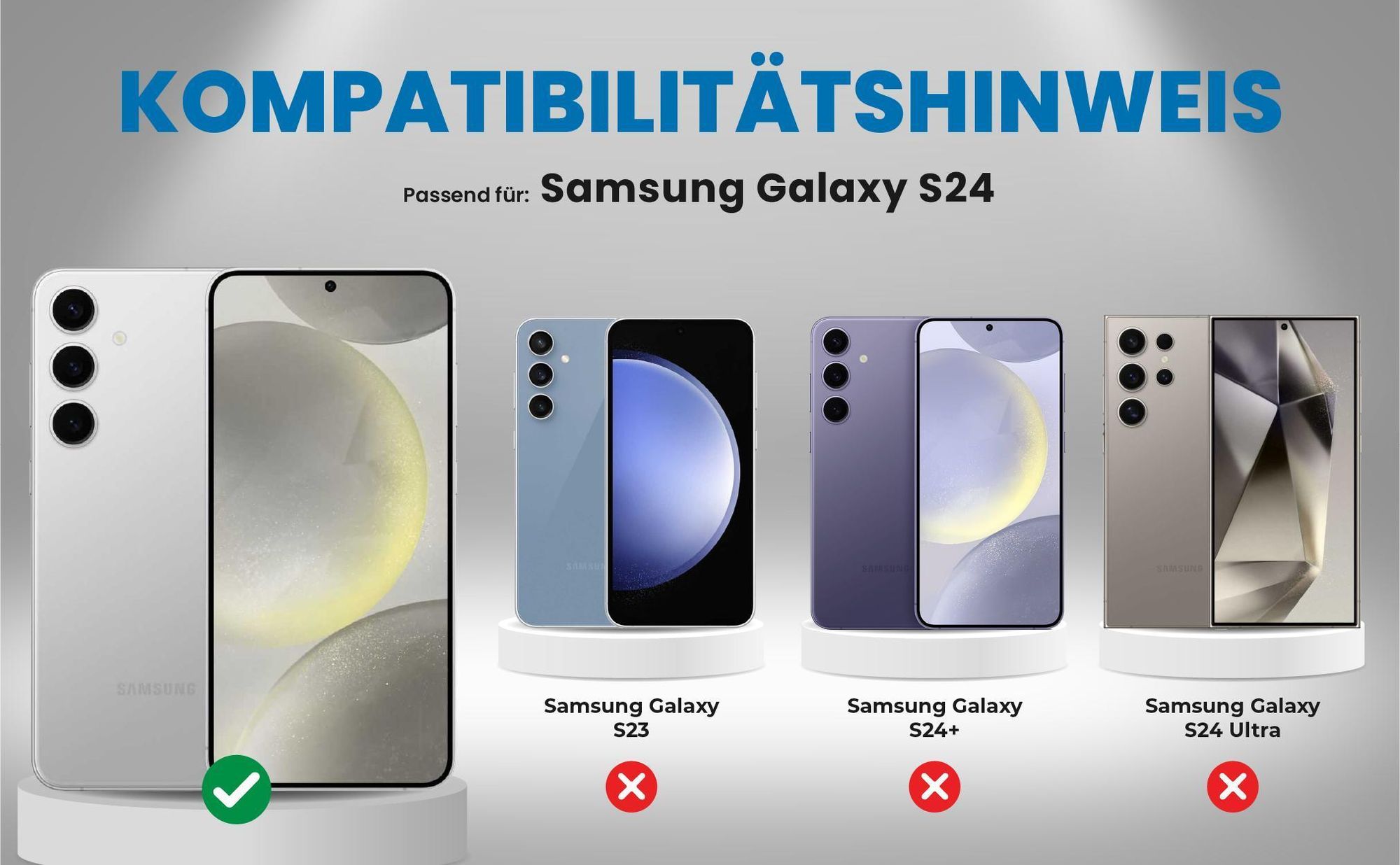 Kompatibilitätshinweise Hülle für Samsung Galaxy S24