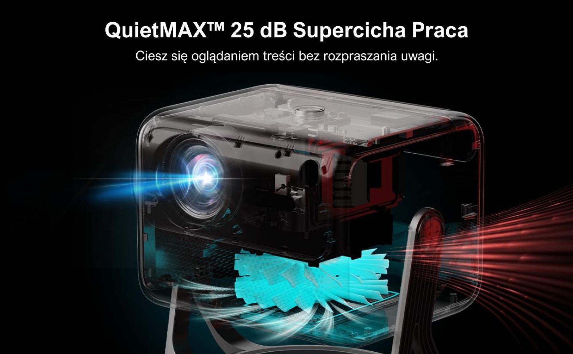ULTIMEA Smart Beamer Android TV 11.0 z Netflix, projektor filmowy 4K z gimbalem 90°, 600 ANSI Full-HD, HDR10&HLG, Bluetooth