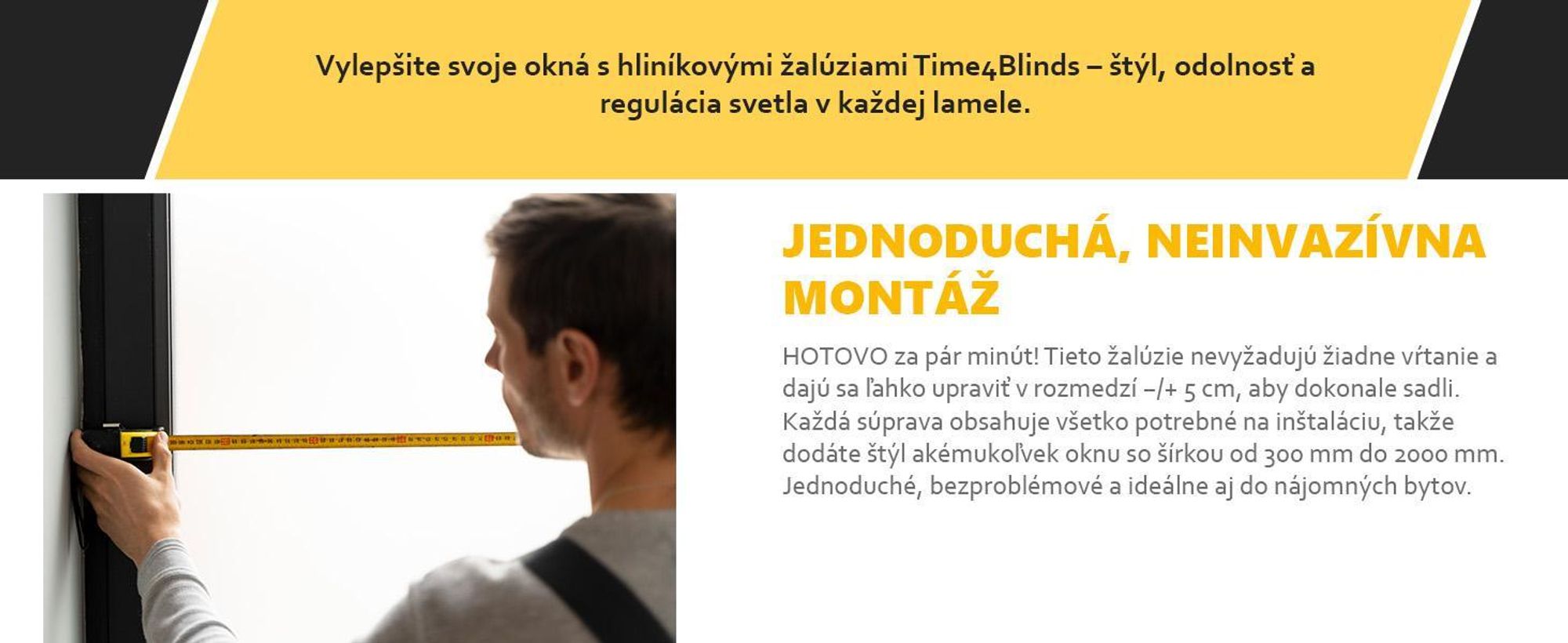 time4blinds – Interiérové Žalúzie bez Vŕtania, Hliníkové Rolety, Lesklá čierna, Ľavá, 900x1200