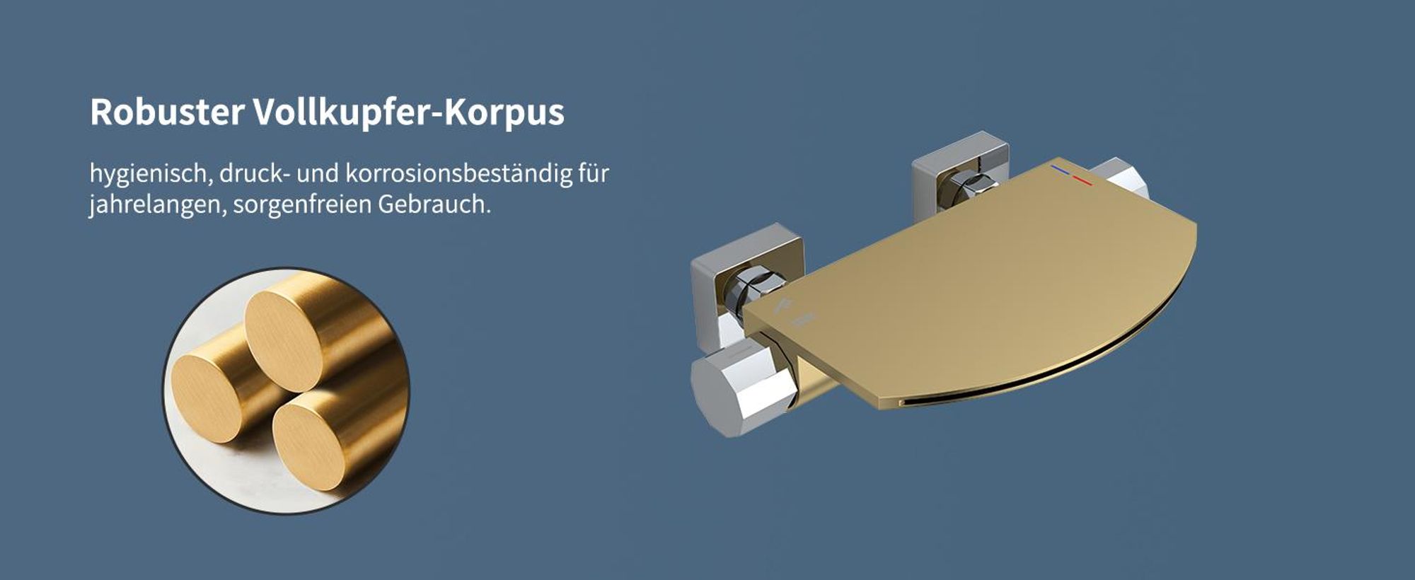 Homelody Brausebatterie-Set, Brausebatterie mit Handbrause & Ablage, Badewannenarmatur aus Messing Brausehalter und Brauseschlauch inkl. Verchromt